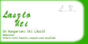 laszlo uti business card